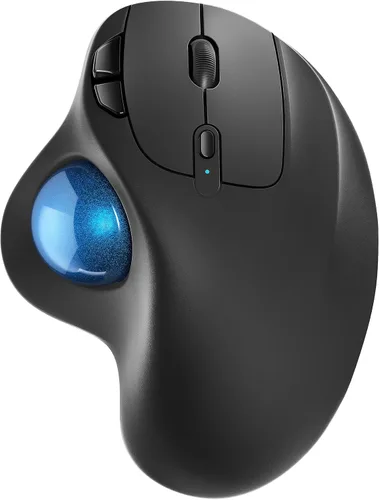 Miniatura 8 de Nulea Ratón Trackball Inalámbrico M501, Ergonómico Recargable, Control Fácil con el Pulgar, Seguimiento Preciso y Suave, Conexión de 3 Dispositivos