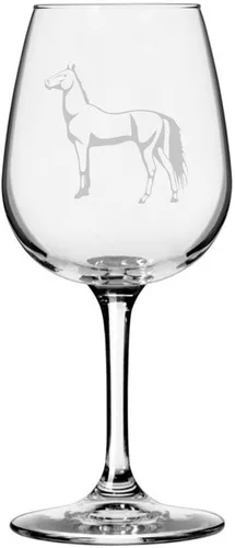 Miniatura 78 de Morgan Body Horse - Copa de vino grabada multiusos (12.75 onzas)