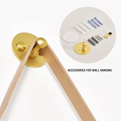 Miniatura 3 de OGCAU Espejo de longitud completa de 48 x 16 pulgadas para montar en la pared, espejo colgante de cuerpo completo para pared y puerta en el Oro