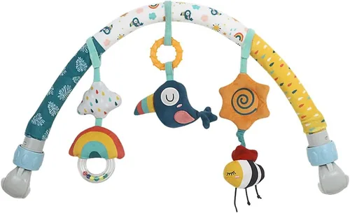 Caterbee Barra de juguete para bebé, accesorio para cochecito y cuna, barra de actividades para cochecito de bebé, juguete de arco de viaje, moisés