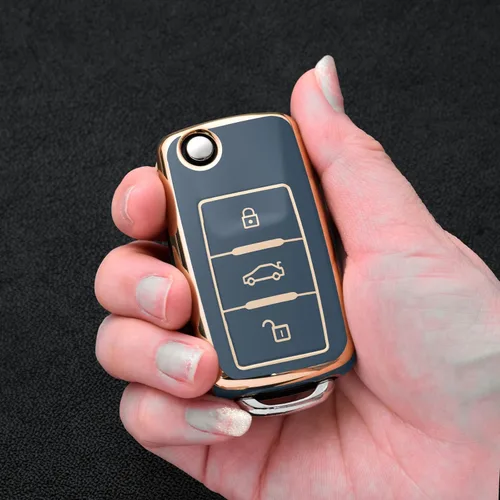 Miniatura 5 de ELOHEI Funda para llavero VW, TPU suave premium de 360 grados, protección completa para VW Volkswagen Jetta Beetle Tiguan Passat Golf MK6 Polo 3
