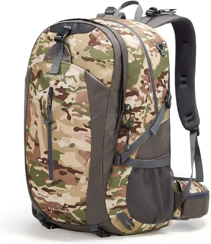 Miniatura 10 de SPEEDPARK Mochila de Senderismo 40L Impermeable Mochila de Día de Senderismo con Cubierta para Lluvia, Mochilas de Viaje de Trekking al Aire Libre