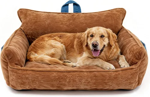 Miniatura 15 de Cama mediana para perro, cama calmante para perros, cama para perros de tamaño mediano, impermeable, M (23.5 x 15.5 x 13.5 pulgadas)