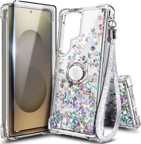 Miniatura 101 de NGB Diseñada para funda Samsung Galaxy Note 10+ (Plus), Rosa/Aguamarina Funda con Purpurina Líquida Brillante Linda para Mujeres Niñas Niños