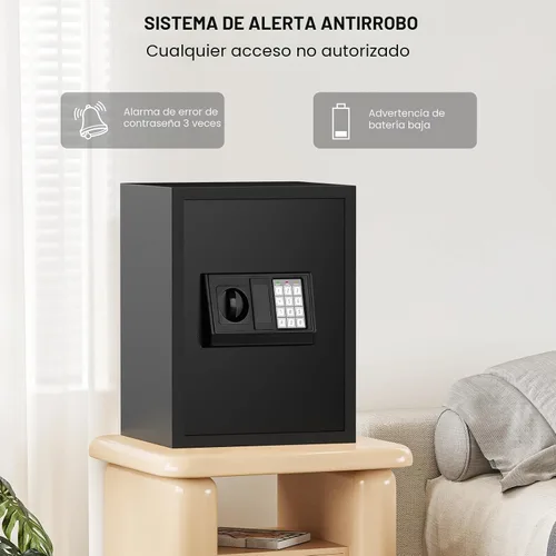 Miniatura 8 de Caja de seguridad de 16.54 pulgadas de alto, caja de seguridad para el hogar de 2.5 pies cúbicos con bolsa impermeable e ignífuga, caja de seguridad