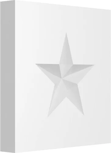 Miniatura 11 de Ekena Millwork ROSP080X080X050SDG06 Roseta de estrella Sedgwick estándar con borde cuadrado, 8 pulgadas de ancho x 8 pulgadas de alto x 1/2 "P