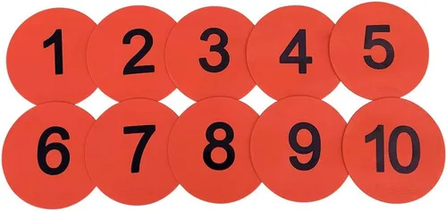 Miniatura 14 de Marcadores de puntos de piso numerados de 8 pulgadas