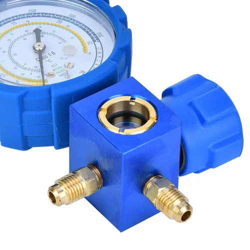 Miniatura 6 de Juego de colector de CA, herramienta profesional de refrigeración de aire acondicionado de baja presión con espejo visual para técnicos de HVAC