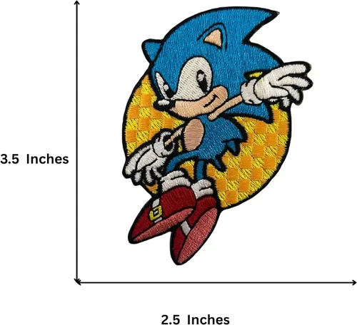 Miniatura 4 de Leaping Sonic - Parche para planchar clásico de Sonic The Hedgehog