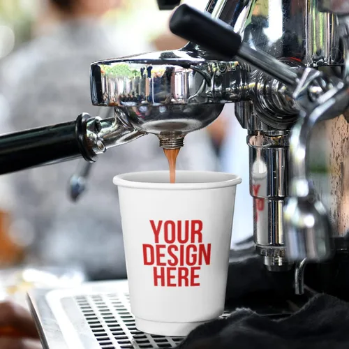 Miniatura 7 de Tazas de café personalizadas de papel desechable (12 onzas, paquete de 100)