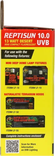 Miniatura 3 de Bombilla fluorescente Zoo Med ReptiSun de 10.0 UVB, mini compacto (de 13 vatios), 0