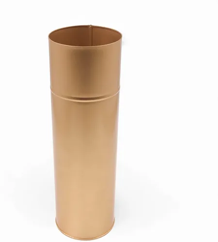 Miniatura 11 de Hosley Jarrón de metal galvanizado con forro de PVC, 4 pulgadas de diámetro x 14 pulgadas de alto, regalo ideal para arreglos florales, bodas