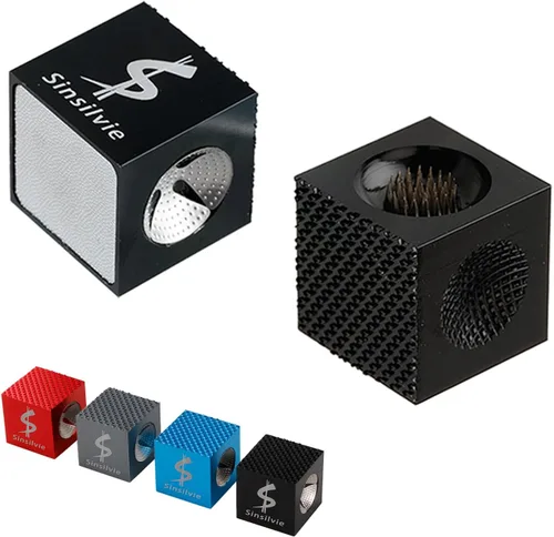 Moldeador de punta de taco de billar 5 en 1, herramienta de reparación de punta de taco de billar 5 en 1, accesorios de taco, azul, negro y rojo y