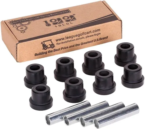 10L0L Kit de bujes y mangas de resorte de hoja trasera para carrito de golf compatible con modelos Club Car DS 1992-up, EZGO TXT & Medalist 1994 en