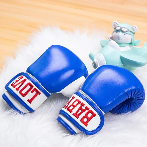 Miniatura 5 de Guantes de boxeo bordados personalizados para niños, con nombre para jóvenes, guantes de entrenamiento de boxeo para niños y niñas