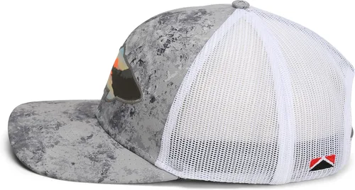Miniatura 6 de Paramount Outdoors Sombrero de pesca de trucha al atardecer, diseño de silueta de pez de montaña, sombrero para exteriores con cómodo Snapback