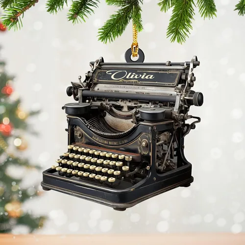 Miniatura 7 de Adorno de máquina de escribir personalizado, adorno de máquina de escribir antiguo, máquinas de escribir manuales, decoración de máquina de escribir