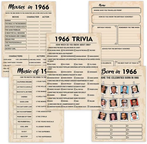 Miniatura 21 de QUPT Juegos de Fiesta de 30 Cumpleaños, Conjunto de 2 Actividades para 15 Invitados, Paquete de Juegos Nacidos en 1996, Suministros de Fiesta