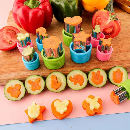 Miniatura 3 de Cortador de sándwiches y sellador para niños, 4 piezas, desoxidante de pan grande, sándwiches para hacer galletas de frutas y verduras, cortador