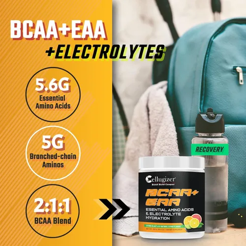 Miniatura 2 de BCAA + EAA + electrolitos Nuevo y mejorado 0.25 oz de EAA, 0.18 oz de BCAA, matriz de hidratación Sabor cítrico 30 porciones
