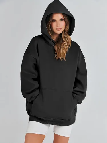 Miniatura 7 de ANRABESS Womens Oversized Hoodies Fleece Sweatshirts Long Sleeve Hooded Pullover Winter Clothes with Pocket