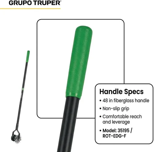Miniatura 4 de Herramientas forjadas, de la marca Truper Tru Pro, (Dual Wheel Rotary Lawn Edger), 48, Ceniza (Ash Wood)