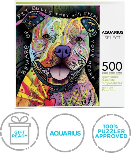 Miniatura 7 de AQUARIUS - Rompecabezas de 500 piezas Dean Russo Beware Pit Bull AS