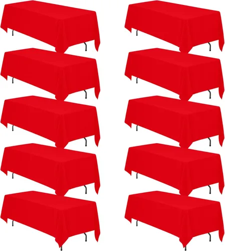 Miniatura 155 de BRILLMAX 6 Pack de Manteles Azul Marino para Mesas Rectangulares de 8 Pies 90 x 156 Pulgadas - 8 pies Mantel Rectangular a Granel de Lino