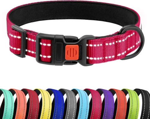 Miniatura 34 de CollarDirect - Collar de seguridad reflejante para perro, con hebilla ajustable de nailon, para perros pequeños, medianos, grandes, en color rosa