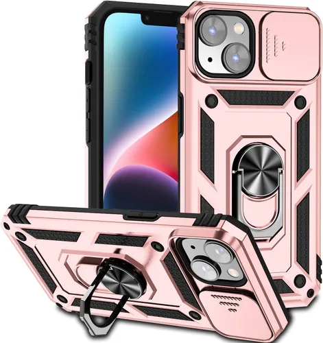 Miniatura 30 de Funda magnética compatible con iPhone 14 Pro de 6.1 pulgadas, funda magnética para iPhone 14 Pro con cubierta de cámara y soporte de grado militar