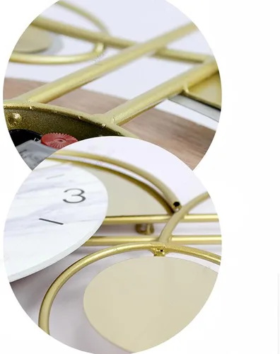 Miniatura 5 de Relojes de pared grandes de metal para sala de estar, arte 3D, silencioso, sin tictac, reloj de cuarzo, creatividad, dormitorio, oficina, corredor