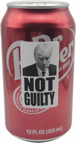 Miniatura 2 de 50 calcomanías "Not Guilty" a granel Trump Innocent Mug Shot Mugshot