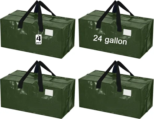 Miniatura 56 de 4 Piezas Bolsas de Mudanza Grandes con Cremallera y Asas Bolsas de Lona Tipo Duffle Plegables de Almacenamiento Extra Resistentes Extra Grandes