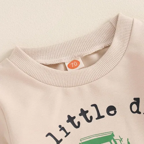 Miniatura 86 de BemeyourBBs Conjunto divertido de sudadera y pantalones de manga larga con letras divertidas para bebé niño y niño