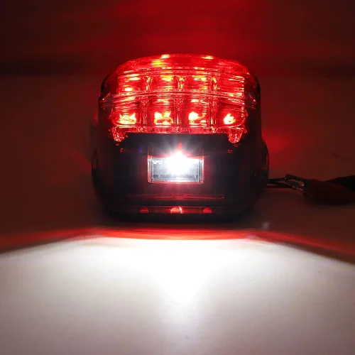 Miniatura 4 de Luz trasera LED roja parpadeante para motocicleta, mejora de luces traseras HD para Harley Dyna Road King Electra Glide Street Bob Touring, piezas