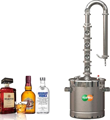 Miniatura 11 de YUEWO Kit de Destilación de Vino de Acero Inoxidable de 5.8 Galones/22 Litros, Destilador de Agua, Kit de Elaboración Casera para Bricolaje