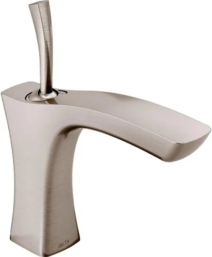 Miniatura 2 de Delta Faucet Tesla - Grifo de baño de un solo orificio de níquel cepillado, grifo de baño de una sola manija, conjunto de drenaje de metal