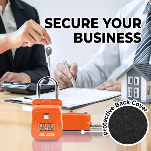 Miniatura 5 de Lion Locks Caja de bloqueo de llaves 1500 con código, caja de seguridad para llaves al aire libre, caja de bloqueo de agente inmobiliario