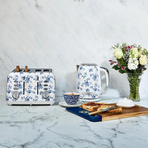 Miniatura 2 de Laura Ashley Hervidor eléctrico de acero inoxidable de 1.7 litros – Hervidor eléctrico de hervir rápido de 1500 W para agua hirviendo – Hervidores