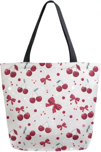 Miniatura 24 de SUABO Bolsa de asas de cocina reutilizable para comestibles, bolsa de compras de lona para exteriores Cactus