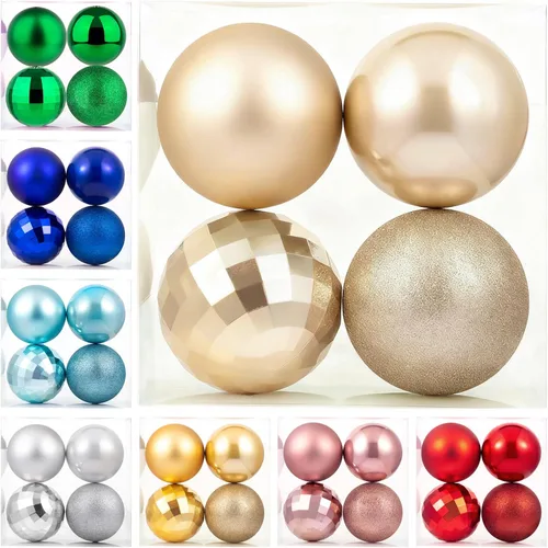 Miniatura 13 de XmasExp Adornos de Navidad grandes de 6 pulgadas, decoración de árbol gigante, bolas colgantes decorativas inastillables para decoración de fiestas