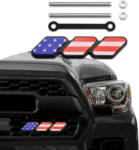 Insignia decorativa para rejilla TRD, emblema de mejora de 3 colores, insertos de adorno para rejilla, emblema de rejilla tricolor para decoración