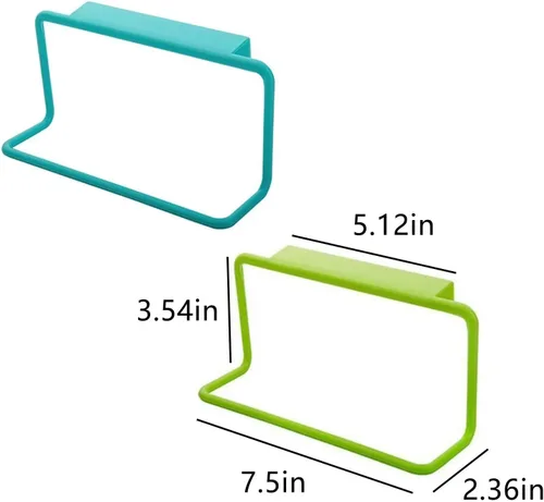 Miniatura 2 de Toallero de trapo, 2 unidades, para armario de cocina, sin perforaciones, de plástico, para colgar toallas, barra de toallas, soporte para toallas