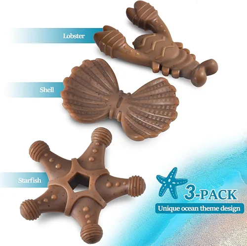 Miniatura 2 de NEZIN Juguetes para Perros Masticadores Agresivos, Juguetes Indestructibles para Perros Grandes, Masticables para Perros de Raza Grande, Mediana y 3