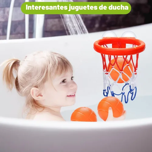 Miniatura 4 de KSABVAIA Juguetes de baño, aro de baloncesto para bañera para niños pequeños, juguetes de baño, juguetes de ducha para niños de 4 a 8 años, aro