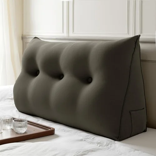Miniatura 35 de WOWMAX Cabecero de Cama Multifuncional con Almohada Tapizada Doble, Cabecero para Dormitorio Individual XL, Portátil para Dormitorio Universitario