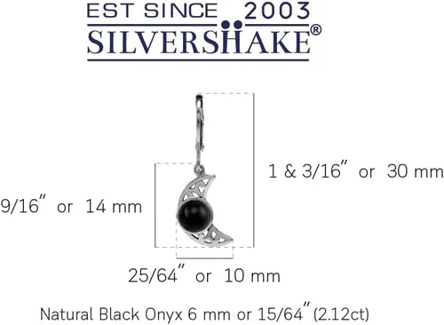 Miniatura 23 de Silvershake Aretes colgantes o colgante o colgante de plata de ley 925 chapada en oro amarillo con dije o colgante con cadena de 18 pulgadas