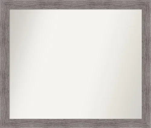 Miniatura 268 de Amanti Art Espejo de baño gris para sobre el fregadero, 31 x 48 pulgadas, espejo de tocador rectangular estrecho de color gris, marco de madera