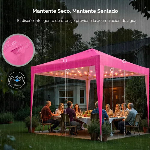 Miniatura 3 de Quictent Tienda de campaña desplegable de 10 x 10 pies sin pared lateral, cenador de instalación instantánea para 1 persona, portátil y compacto