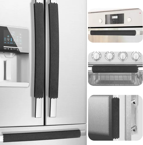 MRKG Juego de 6 fundas para manijas de puerta de refrigerador, para nevera y horno microondas, minimalista, innovador, mantiene tu aparato de cocina